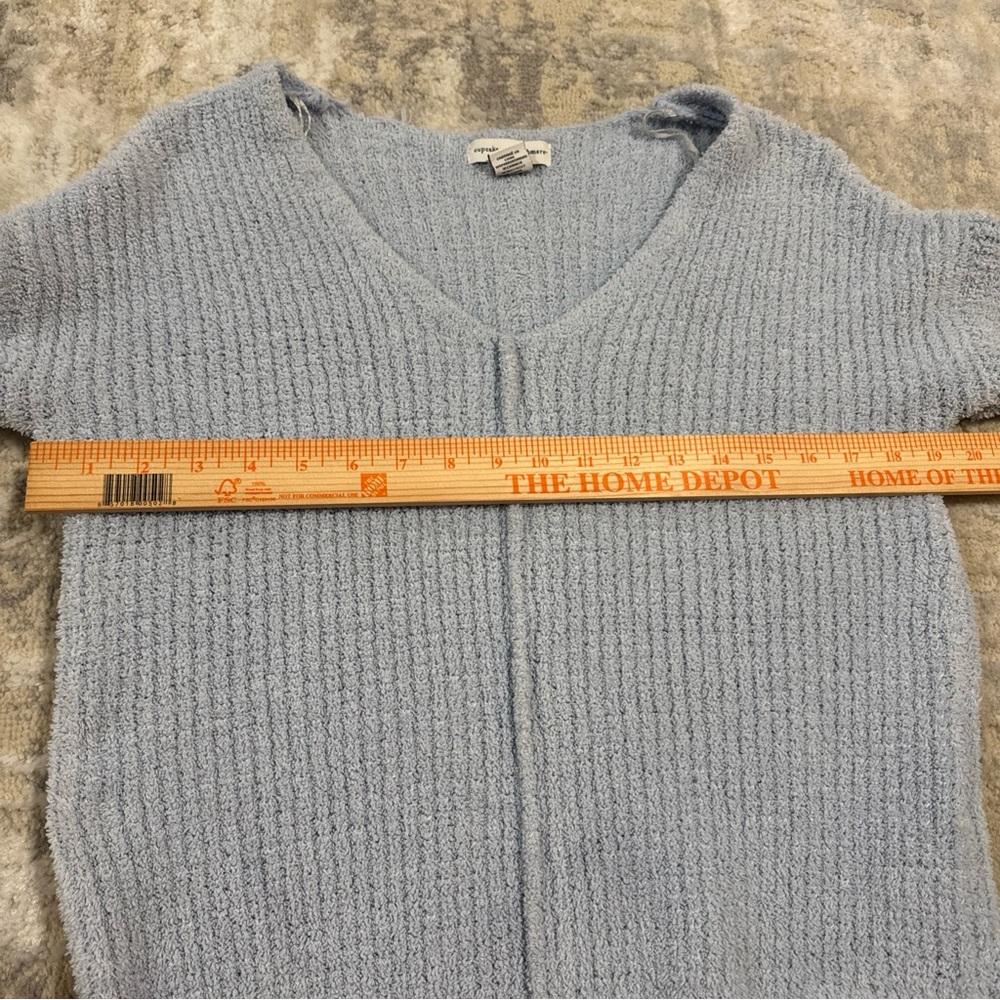Cupcakes & Cashmere Cottagecore Sweater Boho Vneck Oversized Minimalist Cozy Sm - Picture 4 of 6
